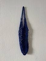 Sac filet bleu fait main