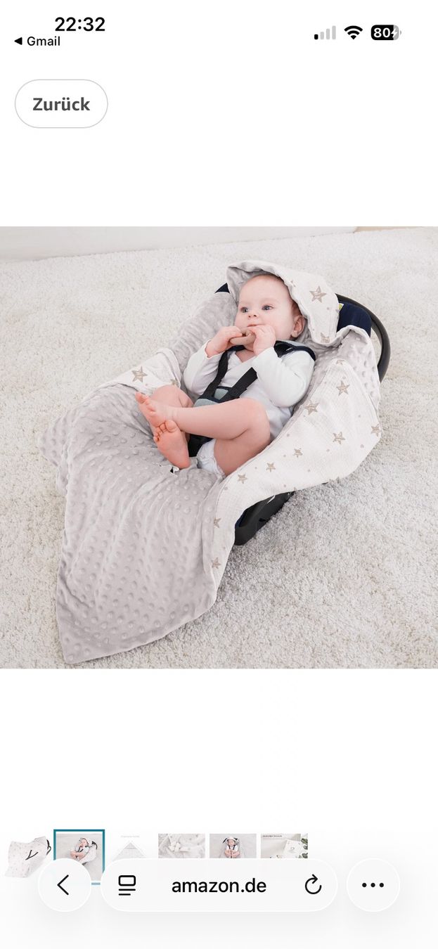 Coperte: Babyschale Einschlagdecke 90x90cm neuwertig – Usato da Wallisellen venduto da nigol91