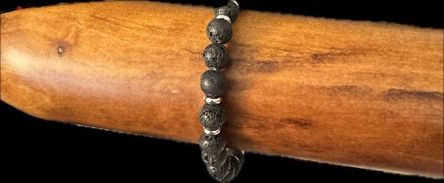 Bracciali & Braccialetti: Schwarz/Vulkan/Edelstahl, Männer, s'steel with stone – Nuovo e nell'imballaggio originale da Wolfhalden venduto da frischi1973
