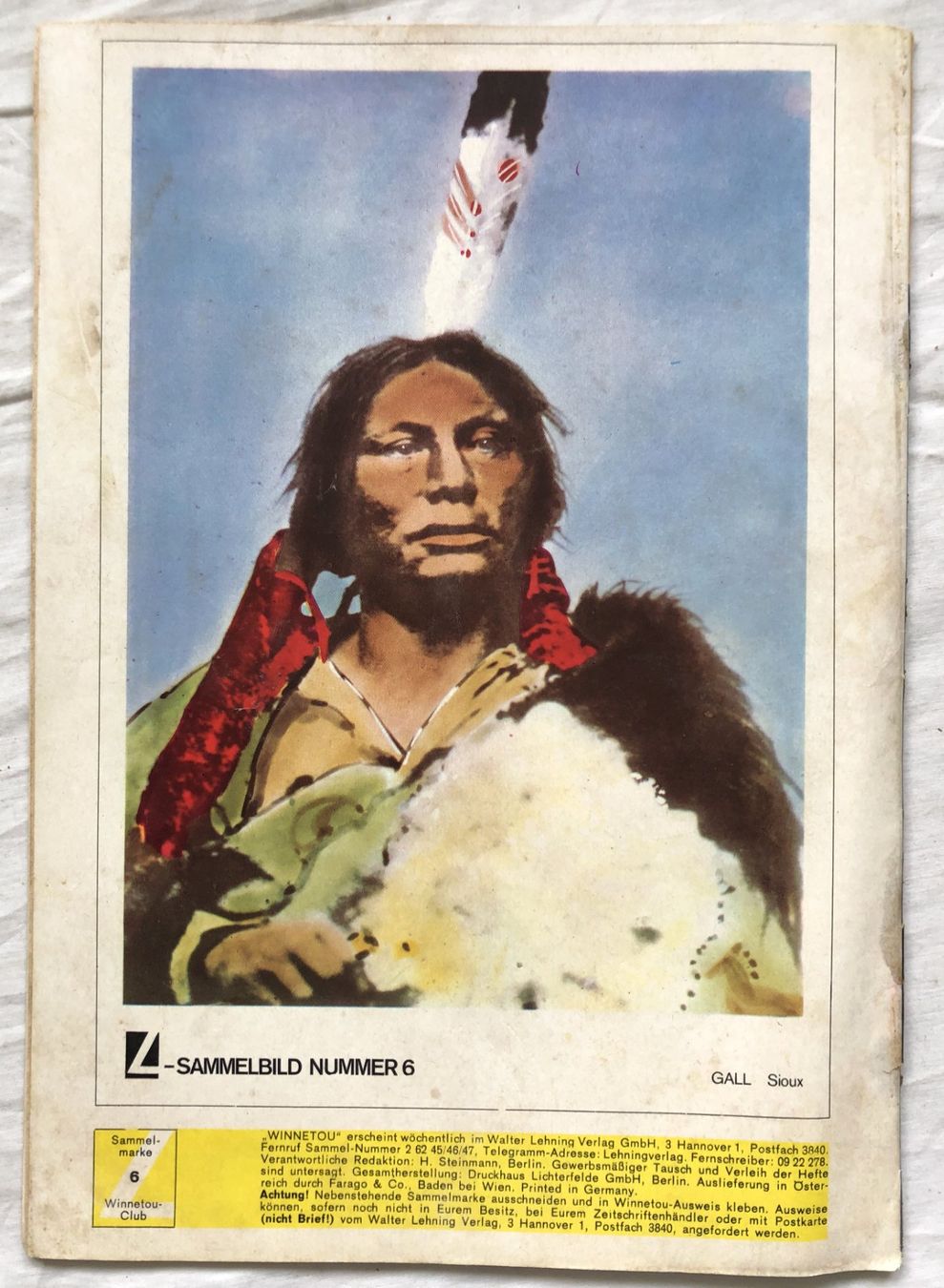 Fumetti: Winnetou - Heft Nr.6 - Lehning Verlag – Usato da Schaffhausen venduto da durruti 3