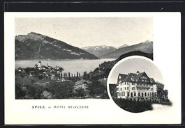 Spiez, Das Hotel Belvédère, Ortsansich