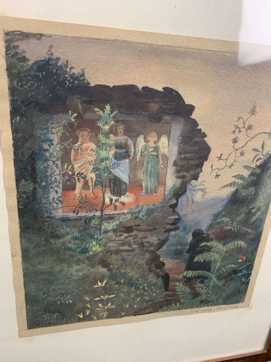 Dipinti: Aquarell monogrammiert W. 38 – Usato da Wolfhalden venduto da SecondAntique 5
