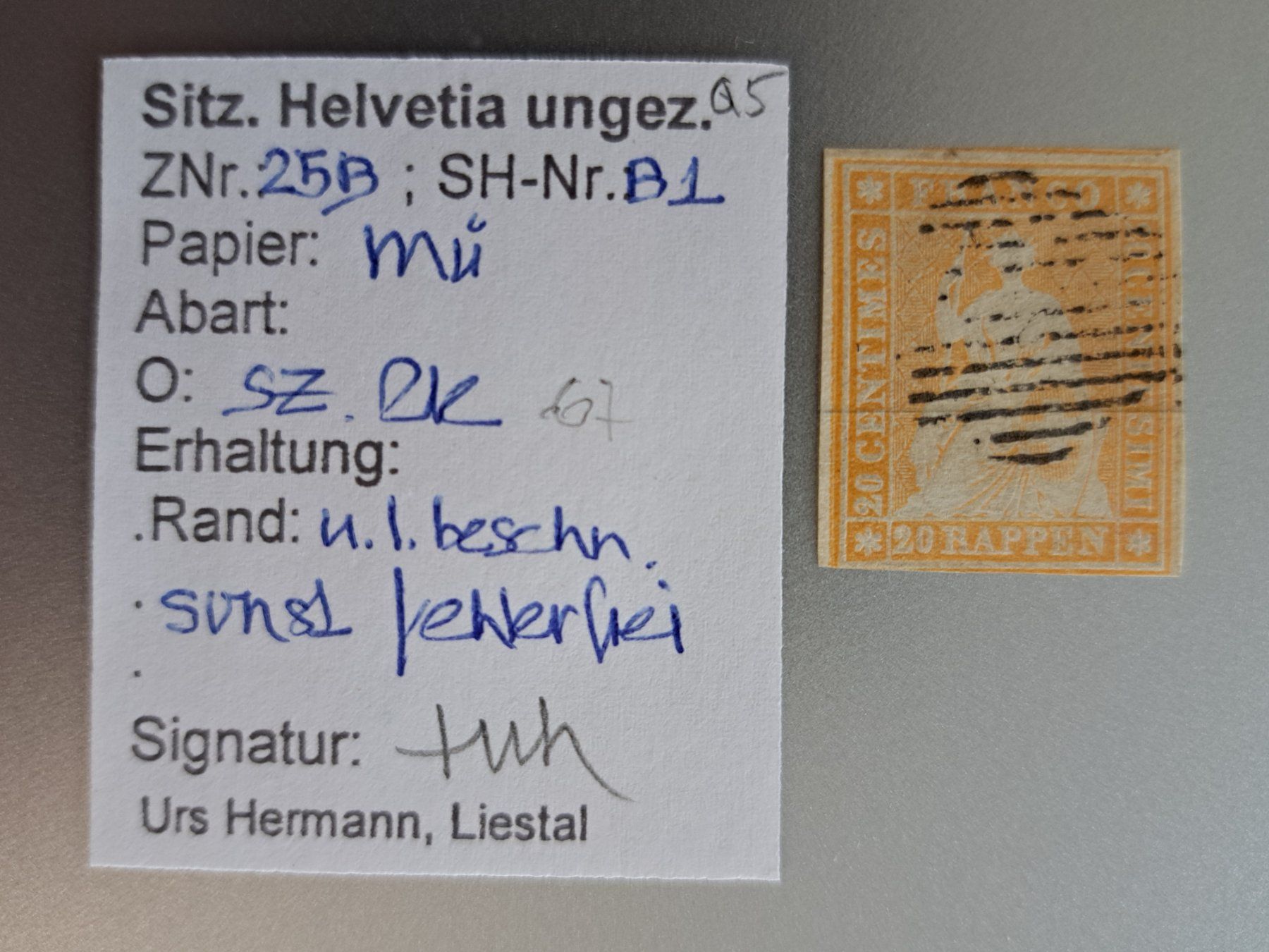 Tutti i francobolli: Strubel 25B mit Bestimmung SBK 280.- – Usato da Bazenheid venduto da derdelorean01