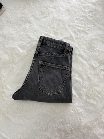 Topshop Jeans "Mom Fit" Gr. 24/26 Schwarz Used Look