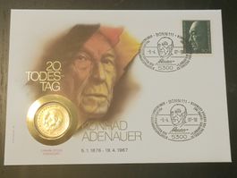 Lettre numismatique KONRAD ADENAUER