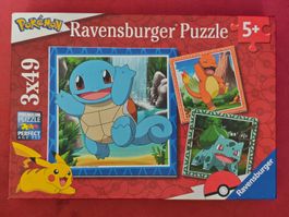 Pokémon Ravensburger Puzzle 3x49 Teile – Neu & OVP
