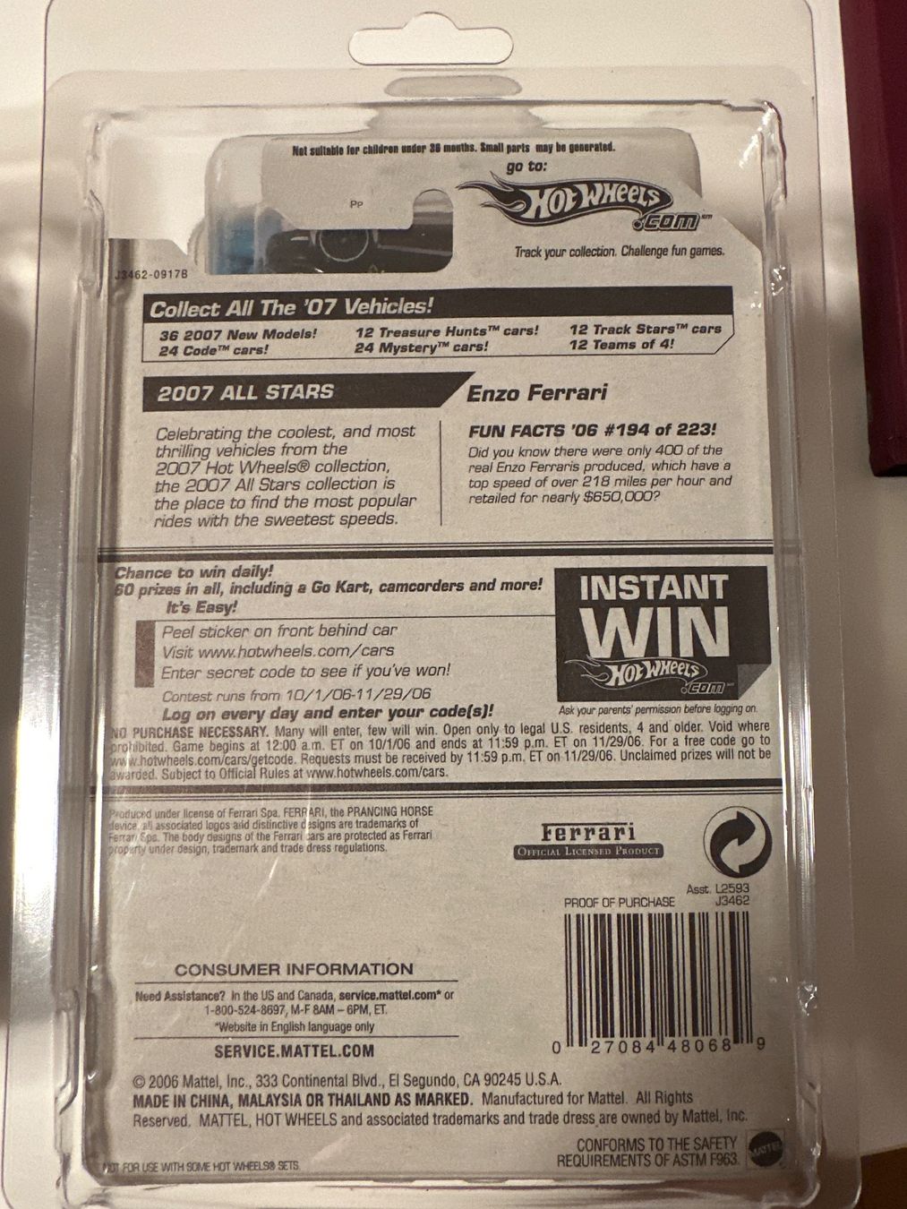 Hot Wheels Modellini d'auto: 4x Hot Wheels Ferrari OVP + Protector – Nuovo (secondo la descrizione) da Basel venduto da Brani91 7