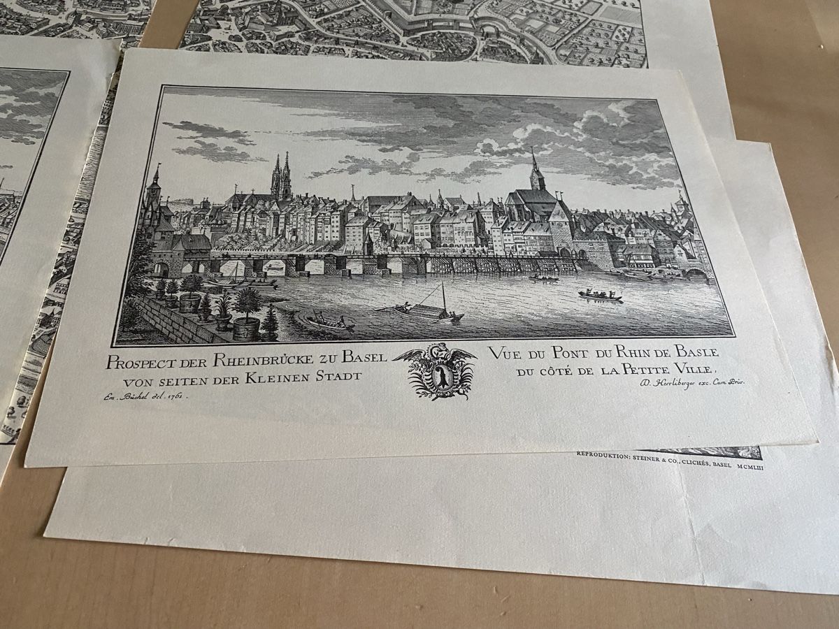 Libri: Stadtplan von Basel (Matthaeus Merian / Emanuel Büchel – Usato da Basel venduto da Barry27 8