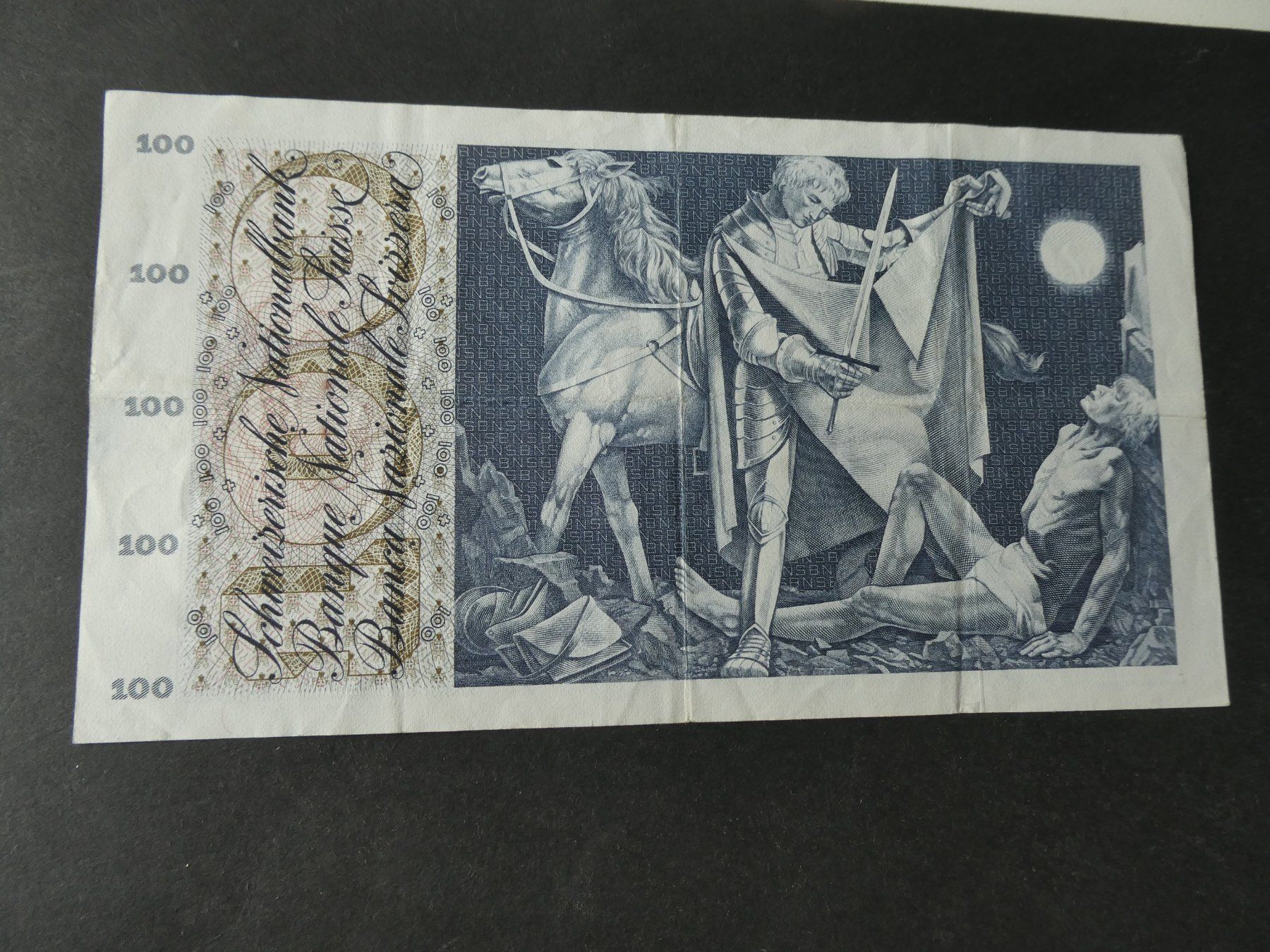 Banconote: Schweiz 1972, 100 Franken – Usato da Hinterforst venduto da Rohusri 1