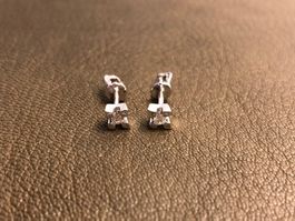 Ohrstecker mit 0.12 ct. Diamanten aus 18 Karat Weissgold 750