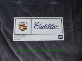 Cadillac Modellprogramm 1975/03 deutsch/französisch GM-Biel