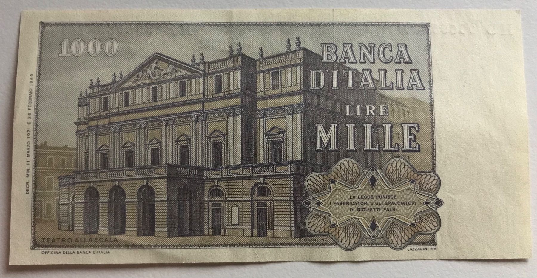 Banconote: Italien 1000 Lire 1979 – Usato da Algetshausen venduto da Carrhard 1