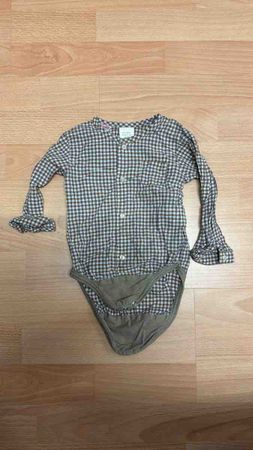 Body kariert Zara Mini Grösse 80/9/12 Monate gut