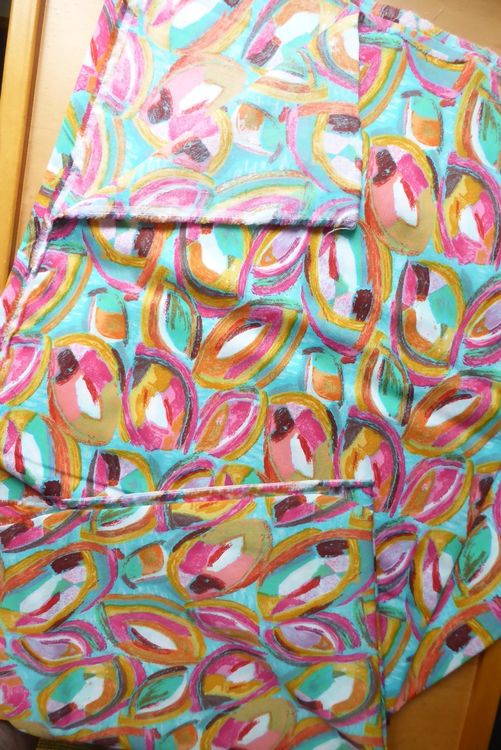Baumwollstoff - farbiges Blumenmuster - 50 x 70 cm 1
