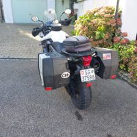 Motorrad Triumph Tiger weiss gebraucht mit Kofferset