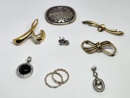 Silber Schmuck-Konvolut, ca. 40 Gramm, 925, 800, 835