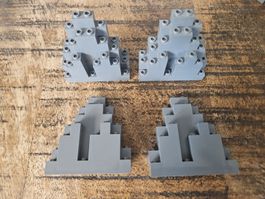 lego 6083 lot de 4 pièces Dark Bluish Gray Rock Panel 3 x 8
