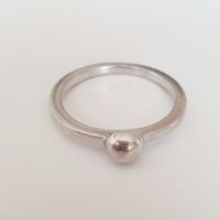 Ring 925 Silber Kugel Design Gr 17,8 mm