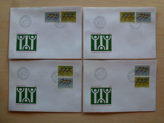 Tutti i francobolli: ++ Varianten 1971 FDC++Jugend und Sport – Usato da Walkringen venduto da Casablanca777 1