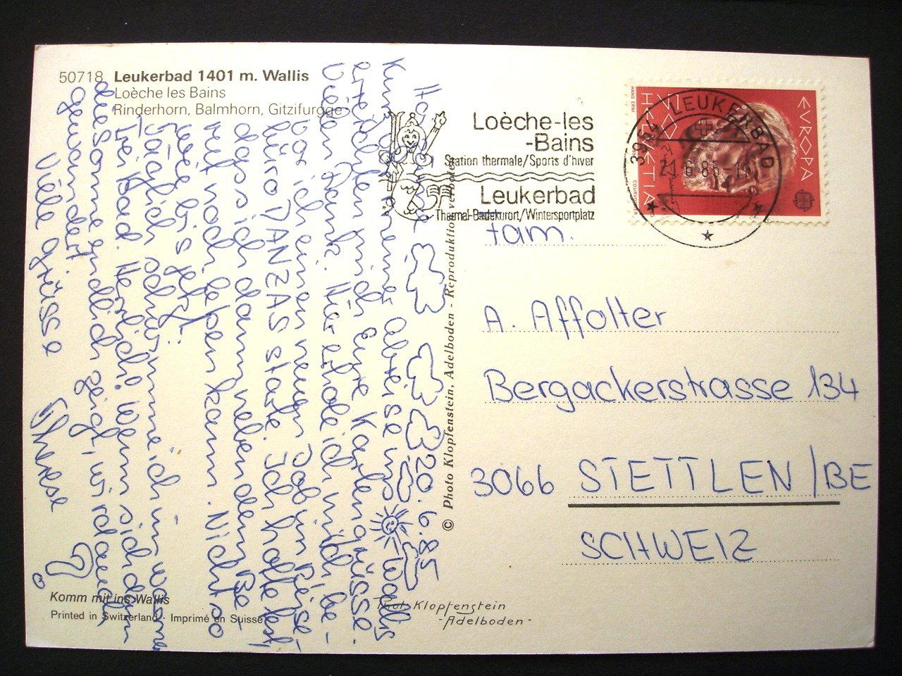 Cartoline postali: LEUKERBAD Loèche les Bains – Usato da Jona venduto da philajona 1