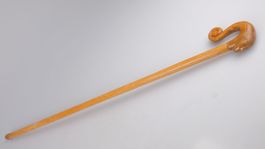 Vintage Spazierstock Holz geschnitzt Volkskunst Antik