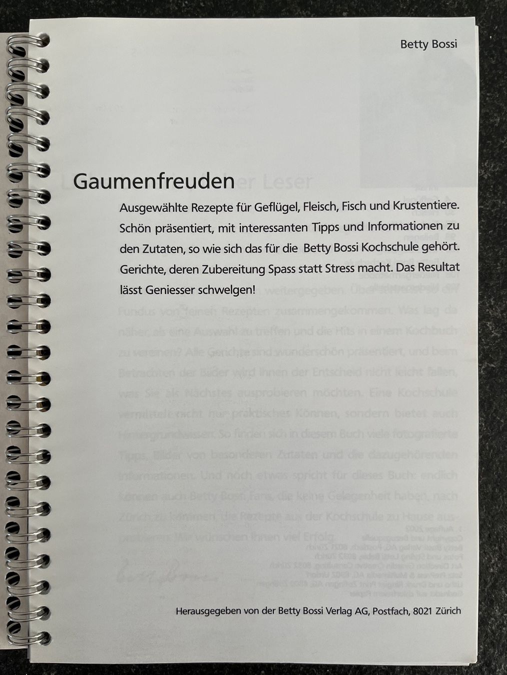 Bücher: Betty Bossi - Gaumenfreuden – Neu (gemäss Beschreibung) aus Aeschi SO von Bluemail 1
