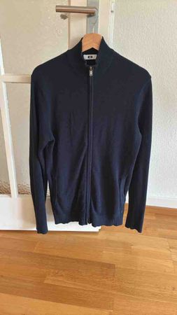 Herren Strickjacke WE dunkelblau Reissverschluss