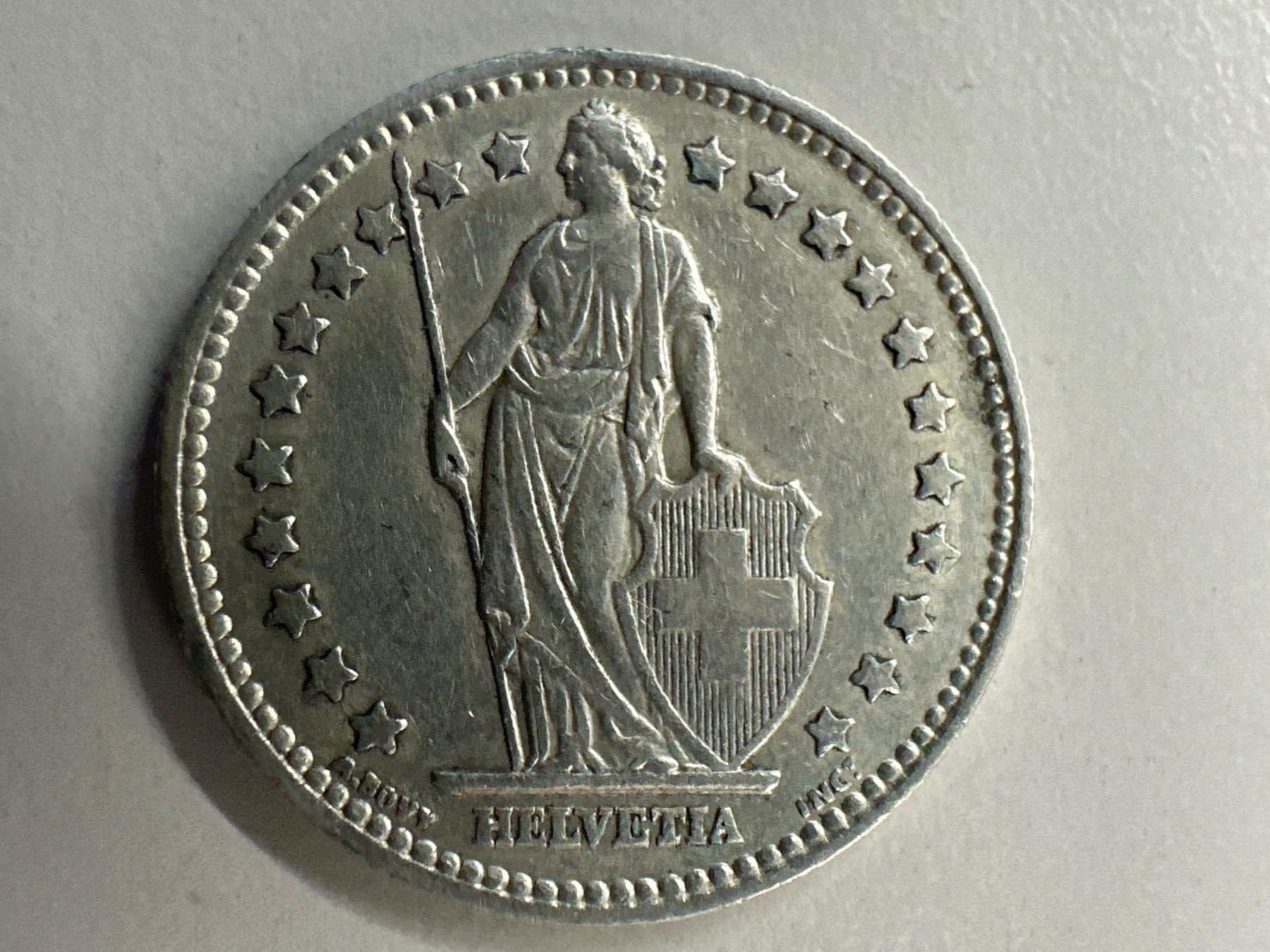 Tutti le monete: 1 Fr. Silber Schweiz 1955 ss – Usato da Herisau venduto da herau 1
