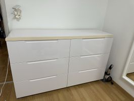 Kommode weiss 6 Schubladen guter Zustand