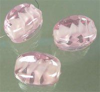 Glasperle Walze ca. 18mm rosa