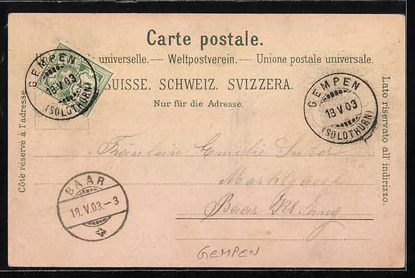 Cartes postales: Litho Gempenfluh, Panorama mit Gasthaus  – D'occasion à Berlin par bartko-reher 1