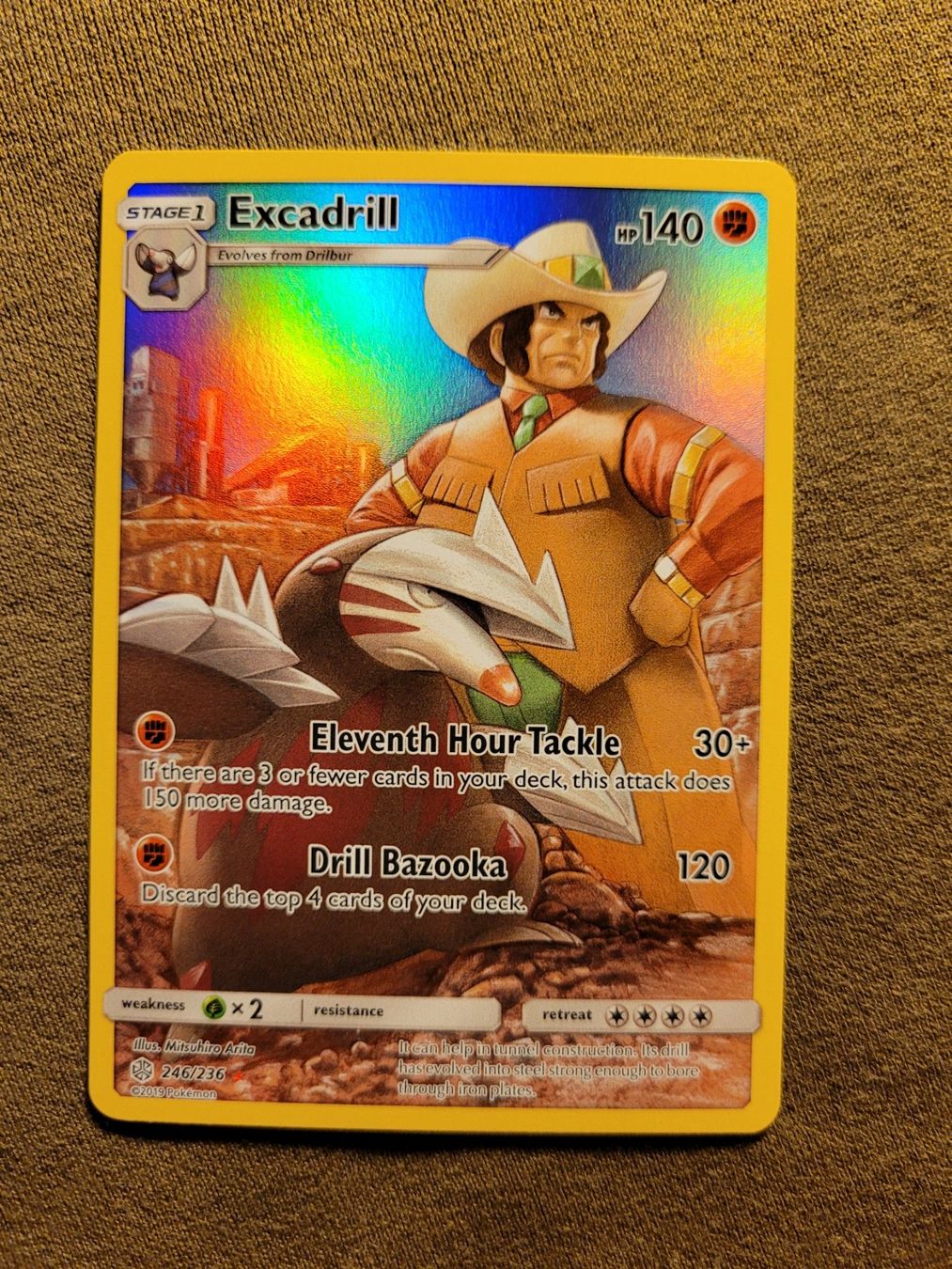 Pokémon Carte collezionabili: Excadrill 246/236 Cosmic Eclipse CHR (EN) – Usato da Grindelwald venduto da lego9