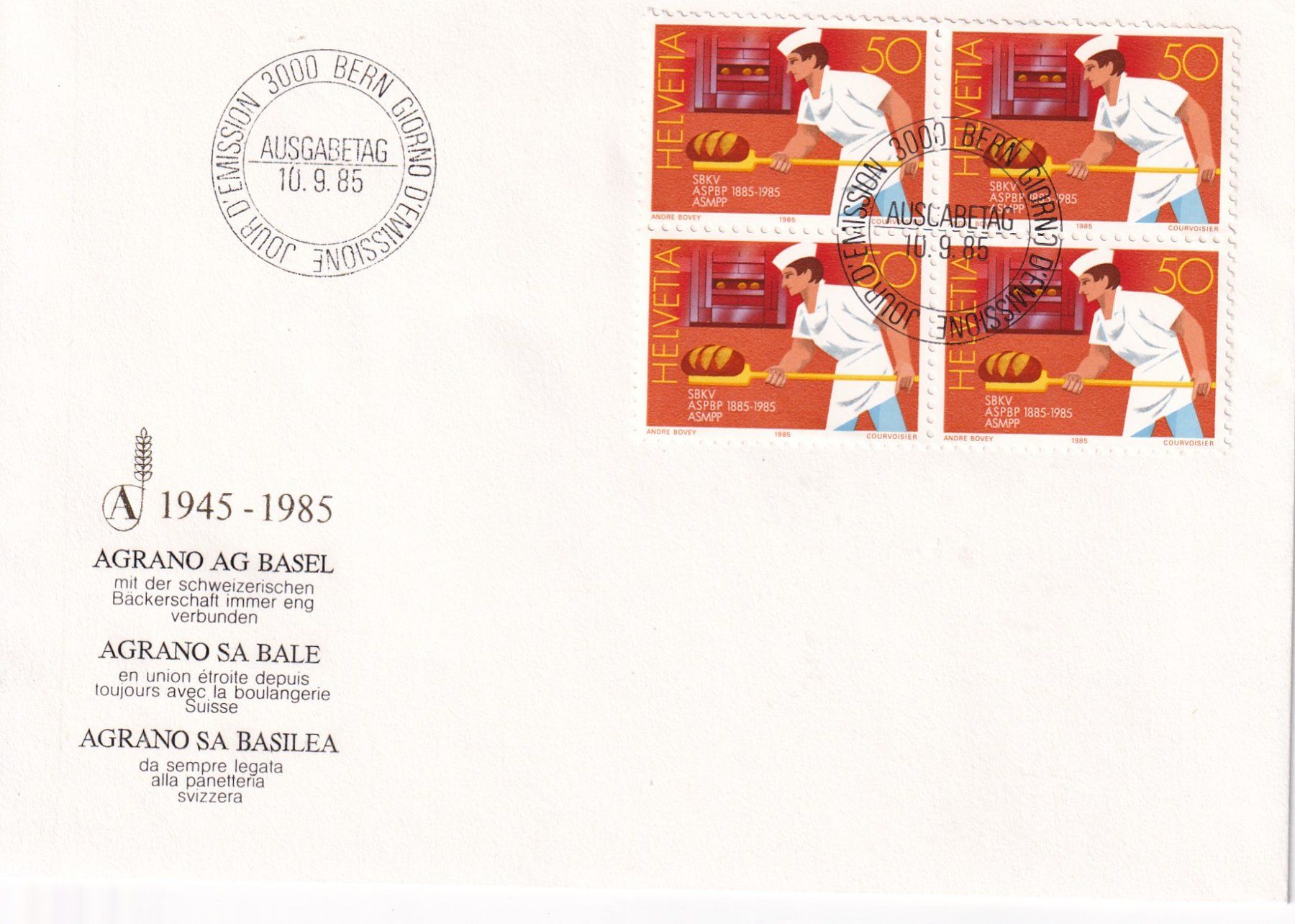 Tutti i francobolli: Lot 7 Briefe FDC 4er Block  1985 – Usato da Rossa venduto da becky05 3