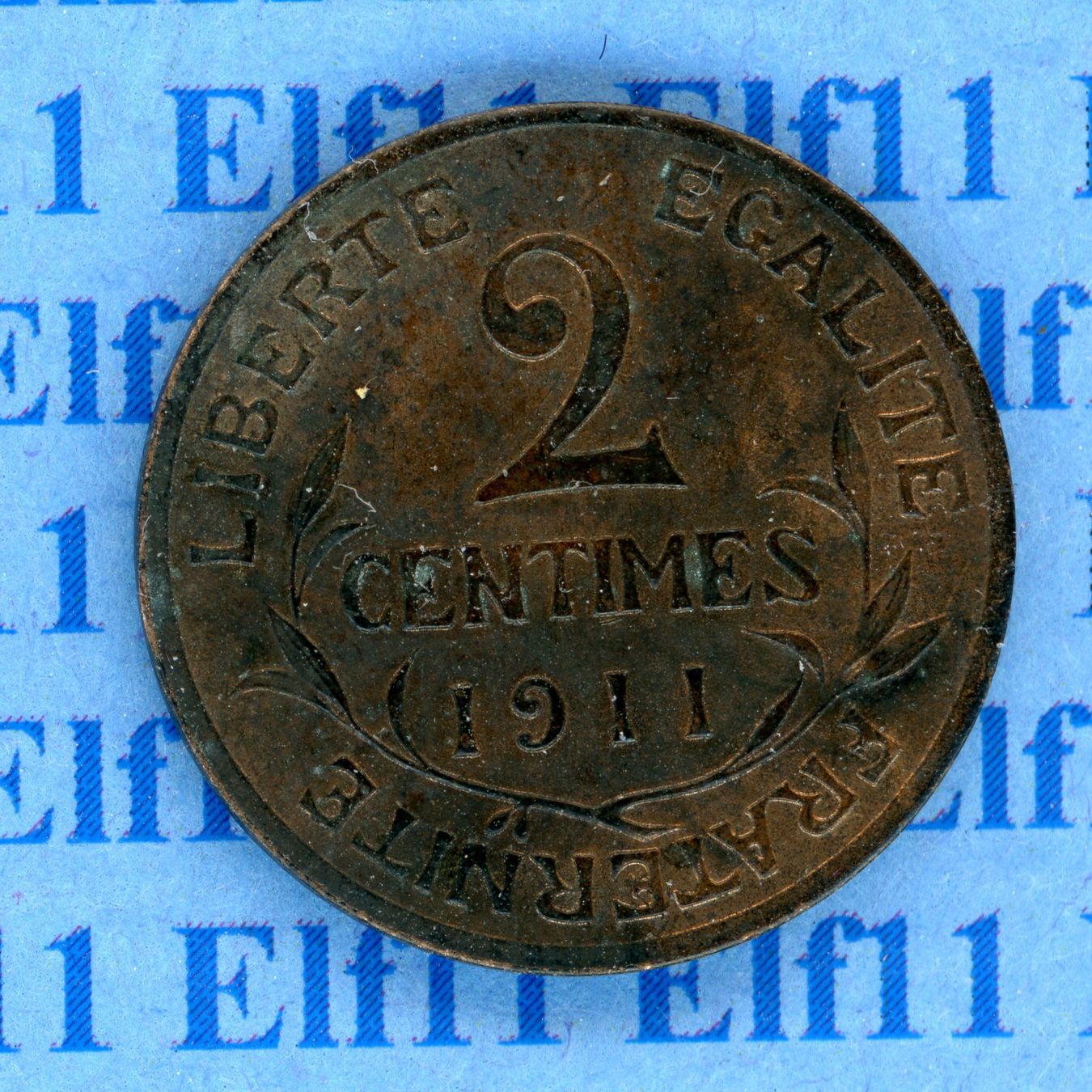 Tutti le monete: FRF___0.02 1911 ss-vz 2 Centimes – Usato da Widnau venduto da Elf11