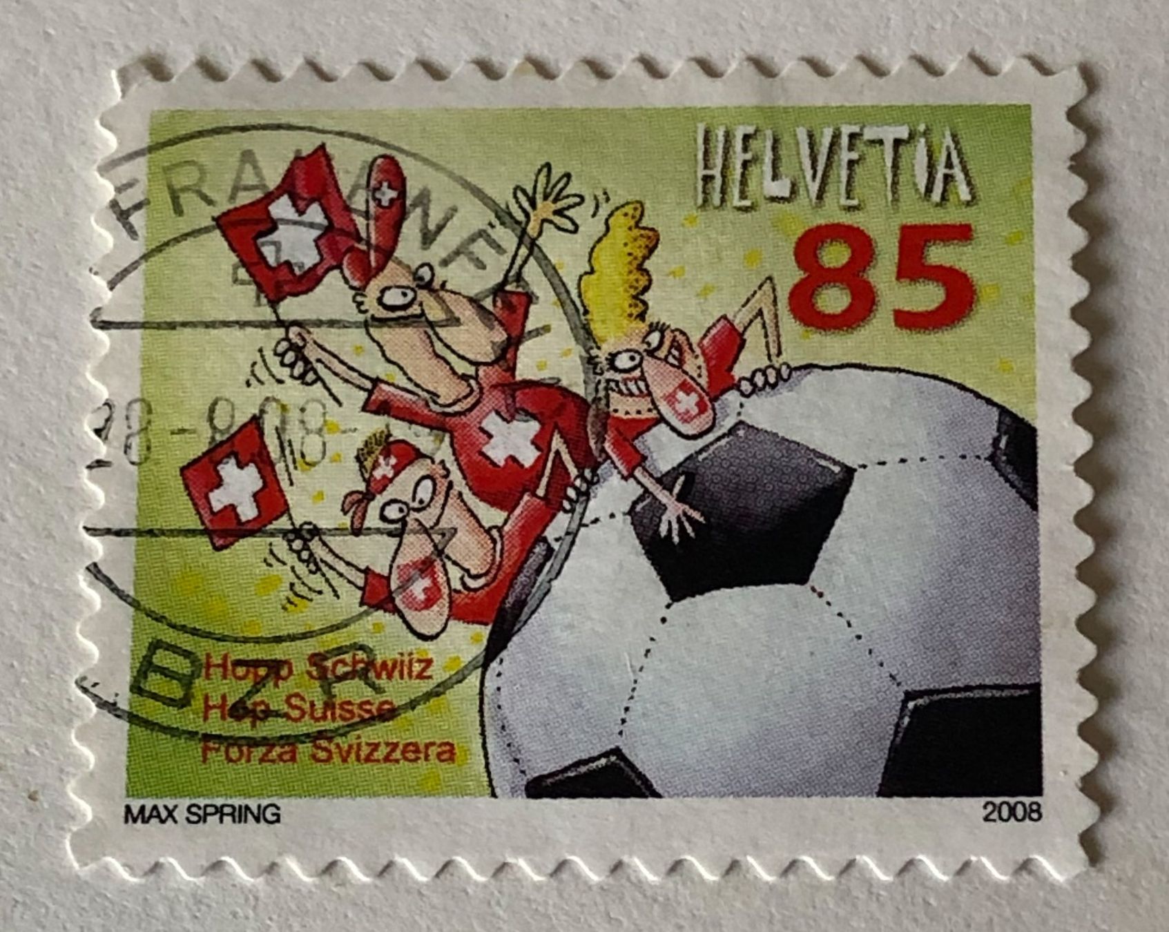 Alle Briefmarken: Nr. 1275 HOPP SCHWIIZ GESTEMPELT 2008    – Gebraucht aus Aarau von Billa007