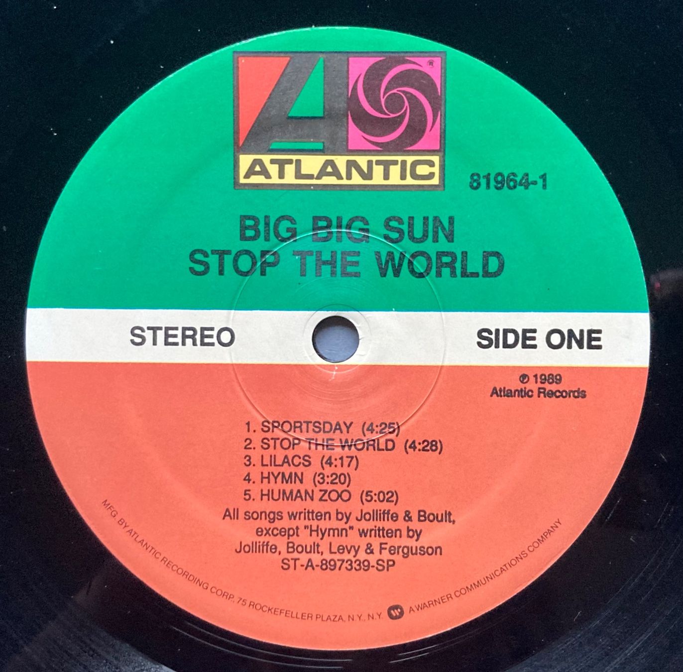 Dischi in vinile: BIG BIG SUN - STOP THE WORLD – Usato da Poliez-Pittet venduto da Newtown-Records 3