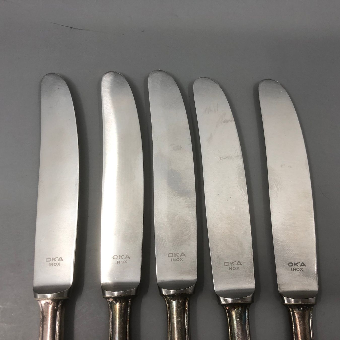 Posate: 5 Dessertmesser OKA versilbert – Usato da Basel venduto da Tiabeanie 6