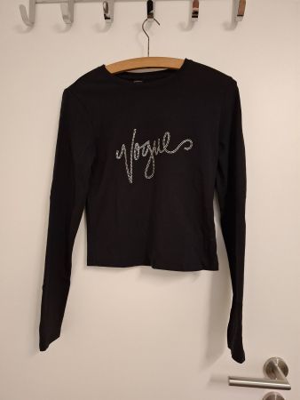Kurzes Lagarmshirt schwarz/silber Gr. S von Zebra
