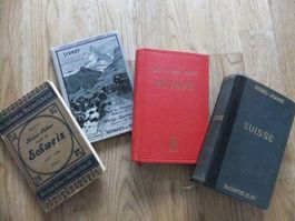 3 antike Reiseführer Schweiz