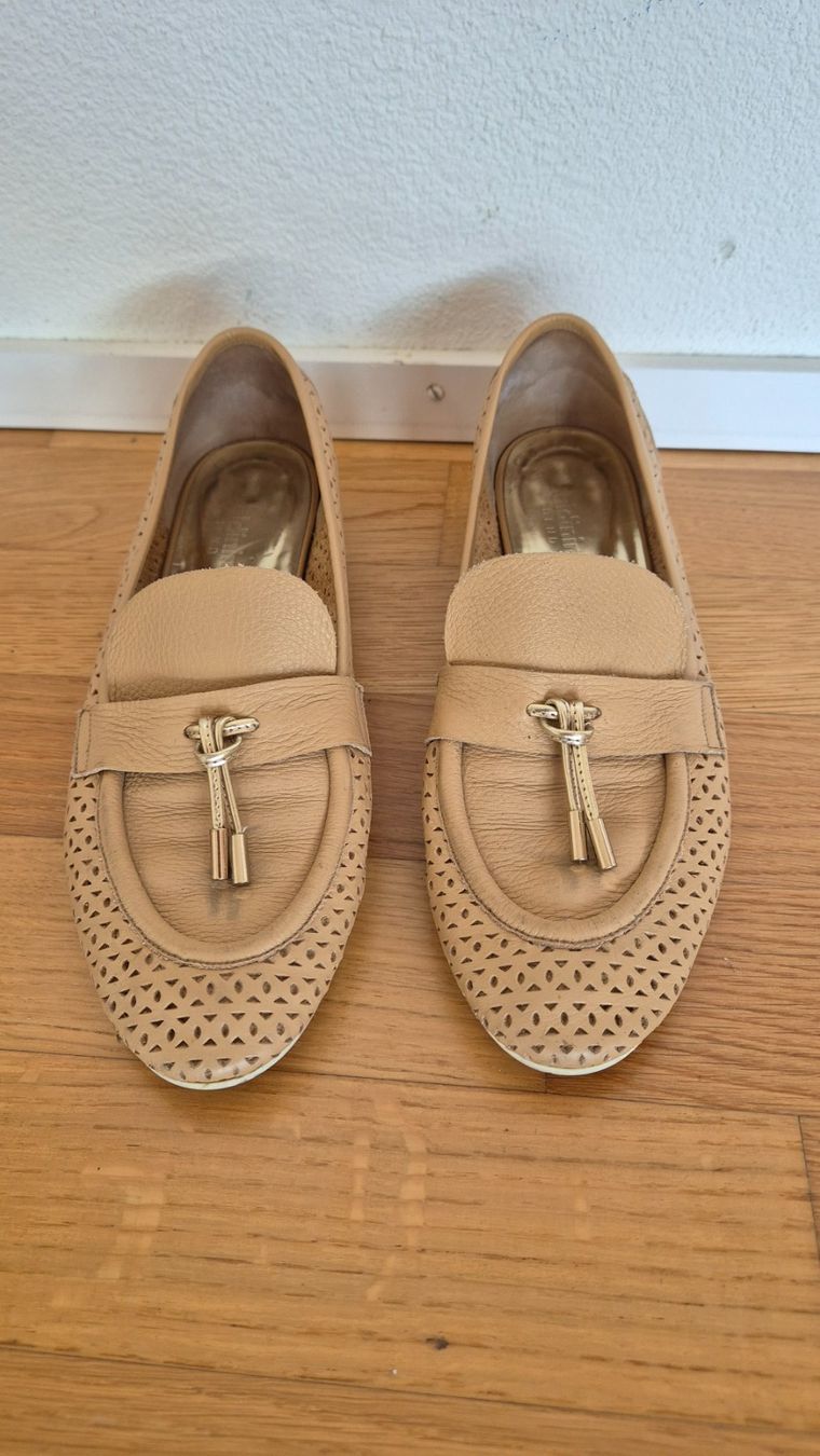 Damenschuhe: Slipper, beige, leder, 39 – Gebraucht aus St. Gallen von Babrakadabra 2