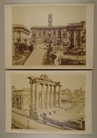 ROM, ROMA, ITALIEN, 2 ALBUMIN FOTOGRAFIEN, 19. JAHRHUNDERT