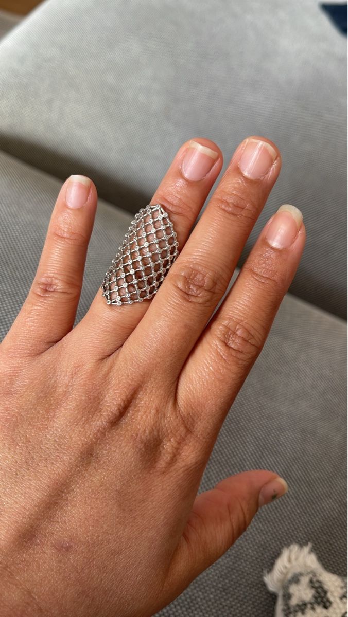 Anelli: 925 Sterling Silber Fischnetz Ring – Usato da Bern venduto da dek_7bjd 1