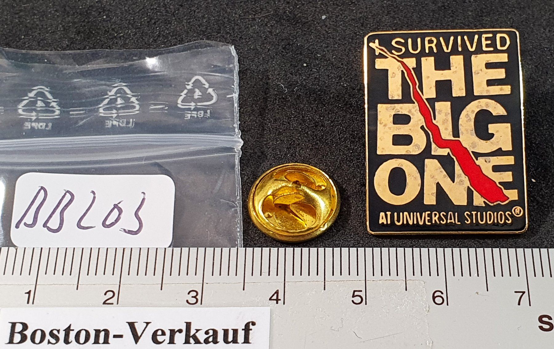 Placchette & Badge: BB203 - Pin LA Survived THE BIG ONE At Universal Studios – Usato da Reinach BL venduto da Boston-Verkauf 1