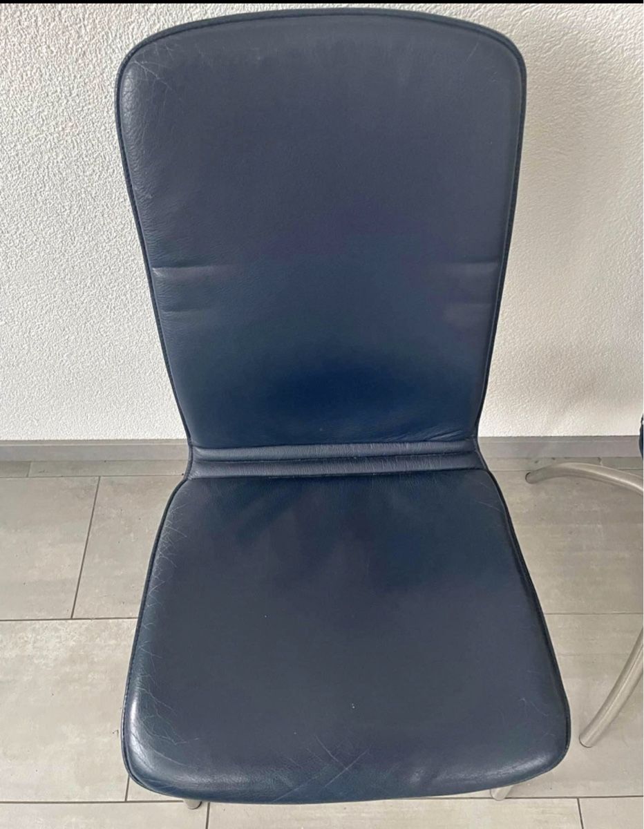 Sedie: Moderne Leder Esszimmerstühle blau – Usato da Liestal venduto da EL_RA94