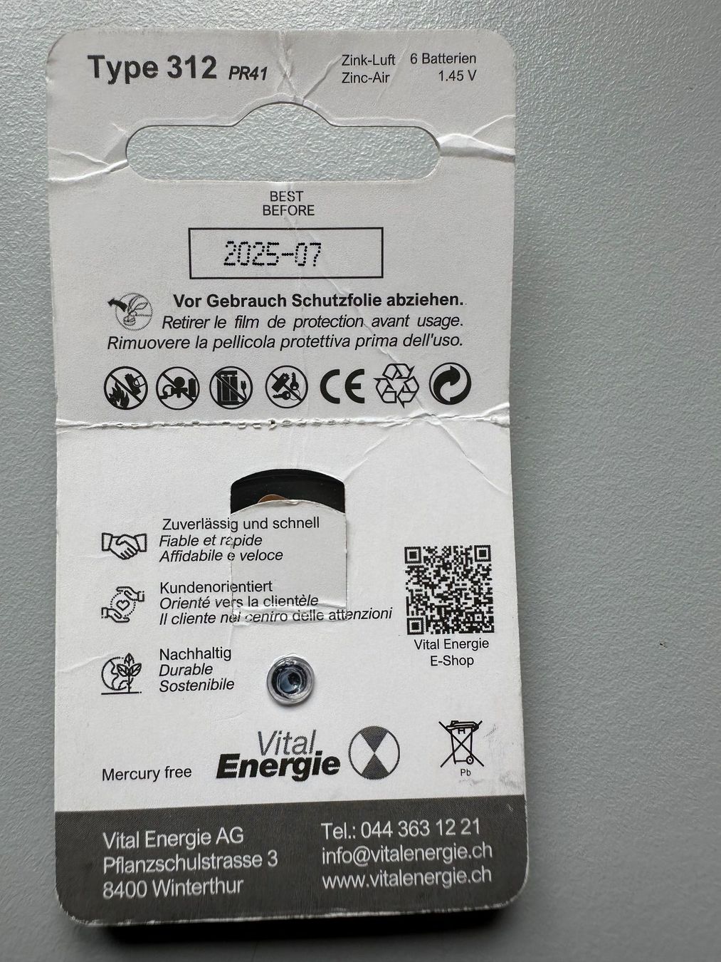 Accus & piles: Hörgerätebatterien 312, Restposten – Neuf (Voir description) à Untersiggenthal par Peki 6
