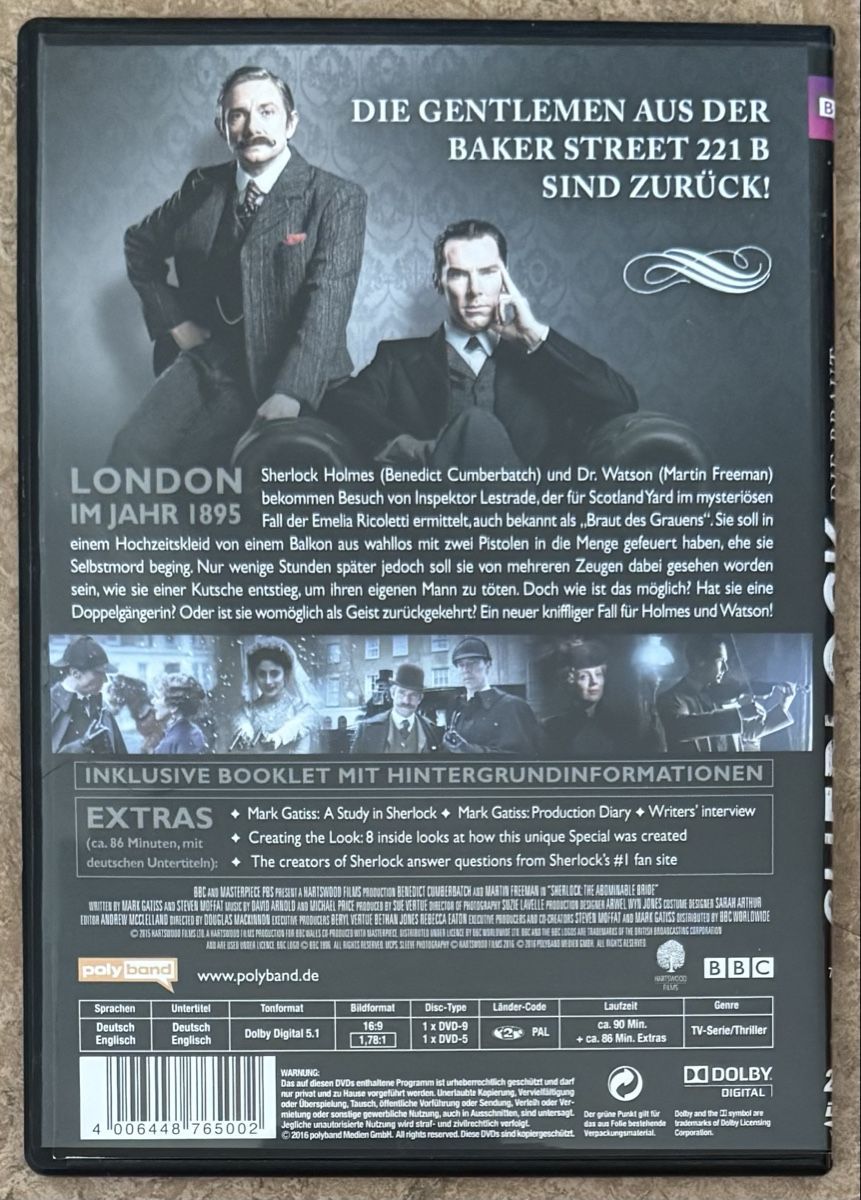 Tutti i DVDs: SHERLOCK DIE BRAUT DES GRAUENS  – Nuovo (secondo la descrizione) da Dietikon venduto da AndreaSch01 1