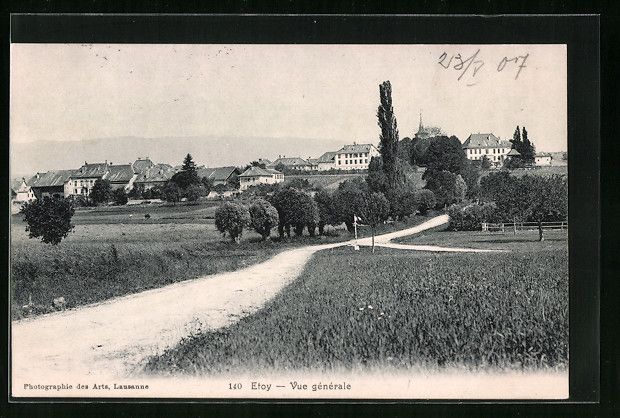 Ansichtskarten: AK Etoy, Vue générale, 1907 – Gebraucht aus Berlin von bartko-reher