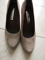 Heels in greige von Tamaris, aus Textil