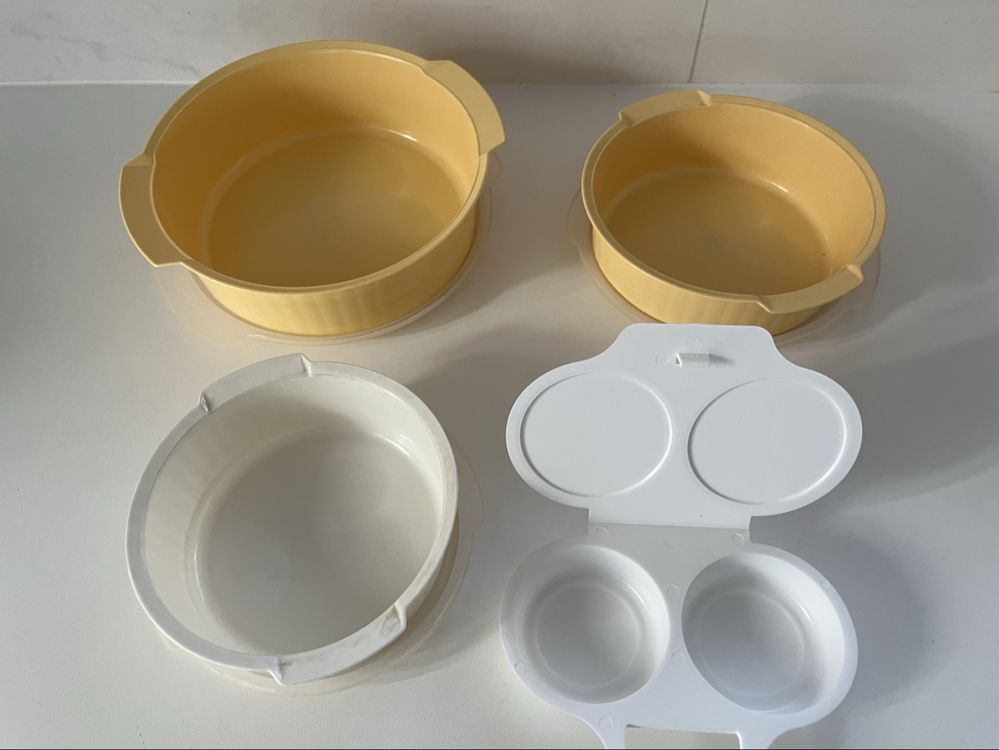 Sporgo 3 Piatti per Microonde con Coperchio e Ventilazione, 3 Scomparti, Contenitori per Alimenti Senza BPA per Riscaldare