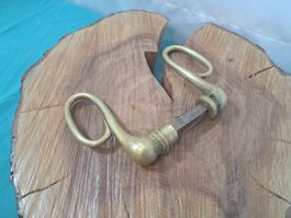 1 Paar schöne antike Tür Drücker, Messing (LOT2633#TBS1)